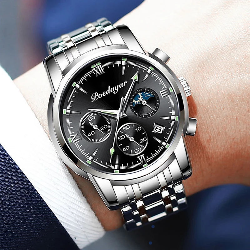 Quartz Men's Watch Fashionable Luxury Night Glow Calendar Pointer Multi functional Male Student Watch UTHAI H35