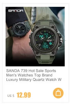 SANDA 3133 2022 G Style New Men's Watches 50M Waterproof Shock Sports Military Quartz Watch For Male Digital Wristwatch Clock