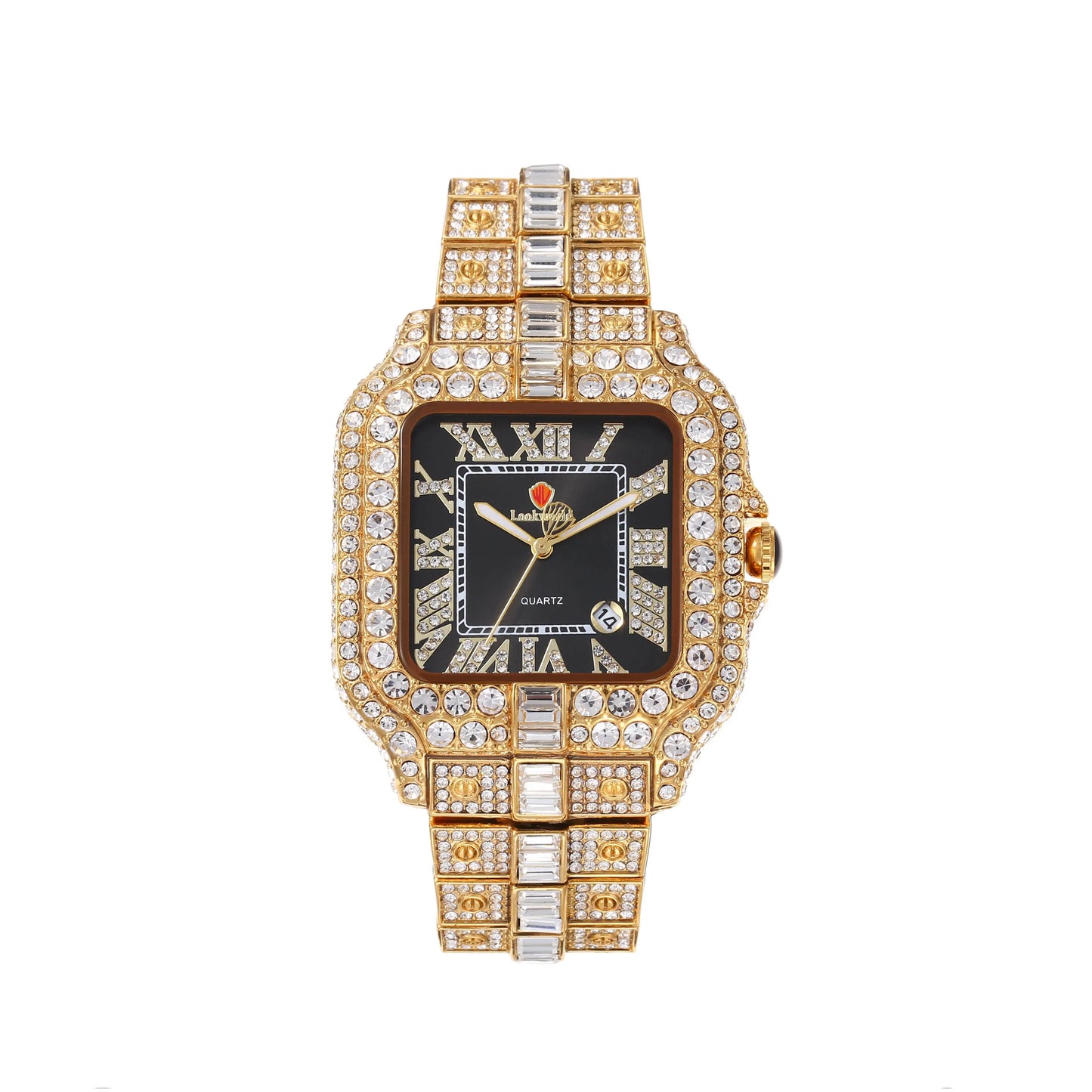 New Luxury Quartz Waterproof Quartz Watch for Men and Women with Water Diamonds embellished on Men's and Women's Clocks