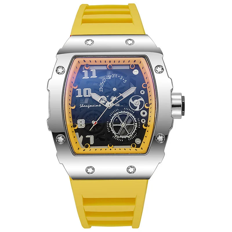 2024 New Fashion Men Luxury Watches For Mens Big Silicone Jelly Casual Quartz Watch For Gift Relogio Masculino Male Wristwatches