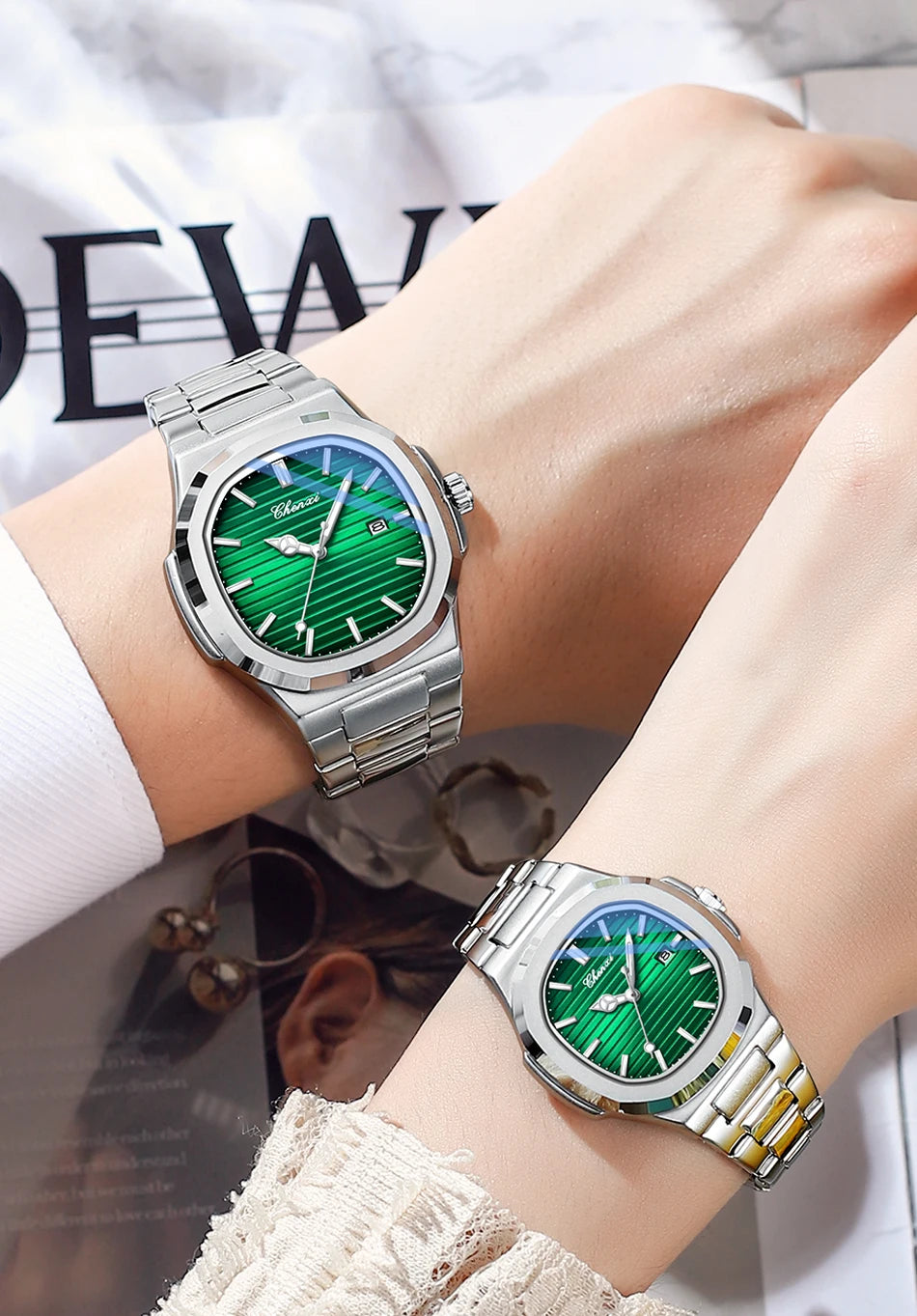 CHENXI 8222 Luxury Stainless Steel Wristwatch Quartz Waterproof Luminous Men Watches Reloj Hombre часы мужские наручные