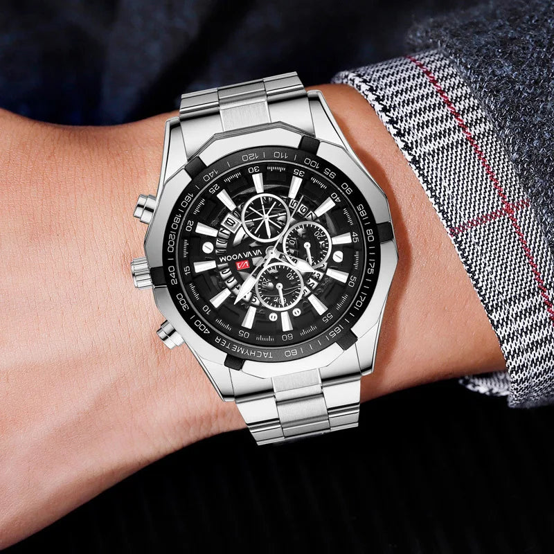 Luminous Military Watch For Men Sport Fashion Waterproof Stainless Steel Quartz Wristwatches Luxury Brand Date Mens Watches 2023