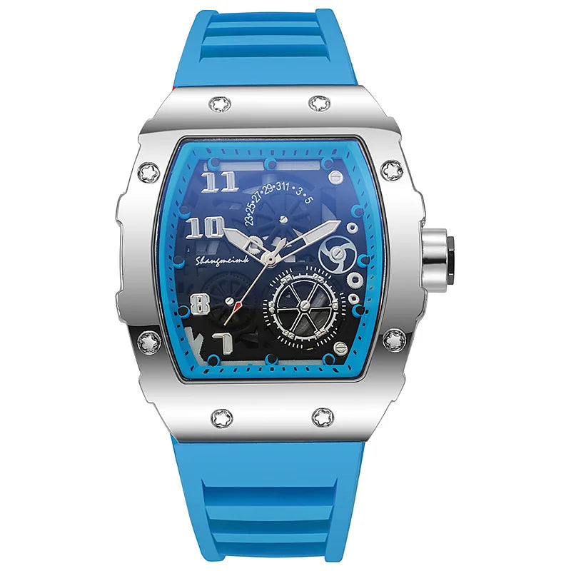 2024 New Fashion Men Luxury Watches For Mens Big Silicone Jelly Casual Quartz Watch For Gift Relogio Masculino Male Wristwatches