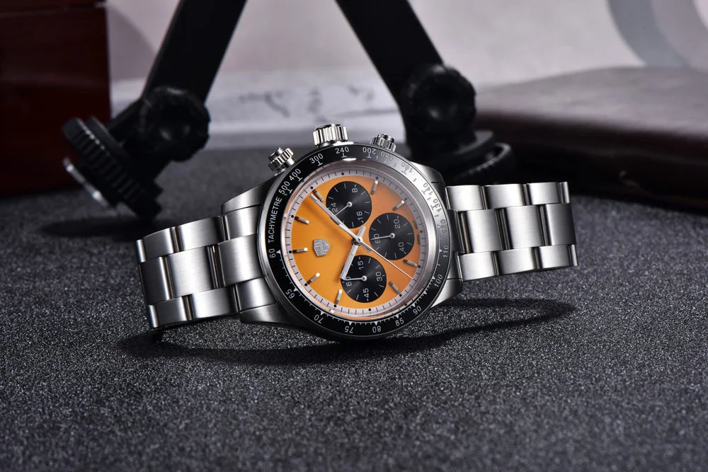 RollsTimi Mens Watch 2024 NEW Top Luxury Chronograph Stainless steel Japan TMI Vk63 Quartz Watches for Man Sapphire Wristwatch