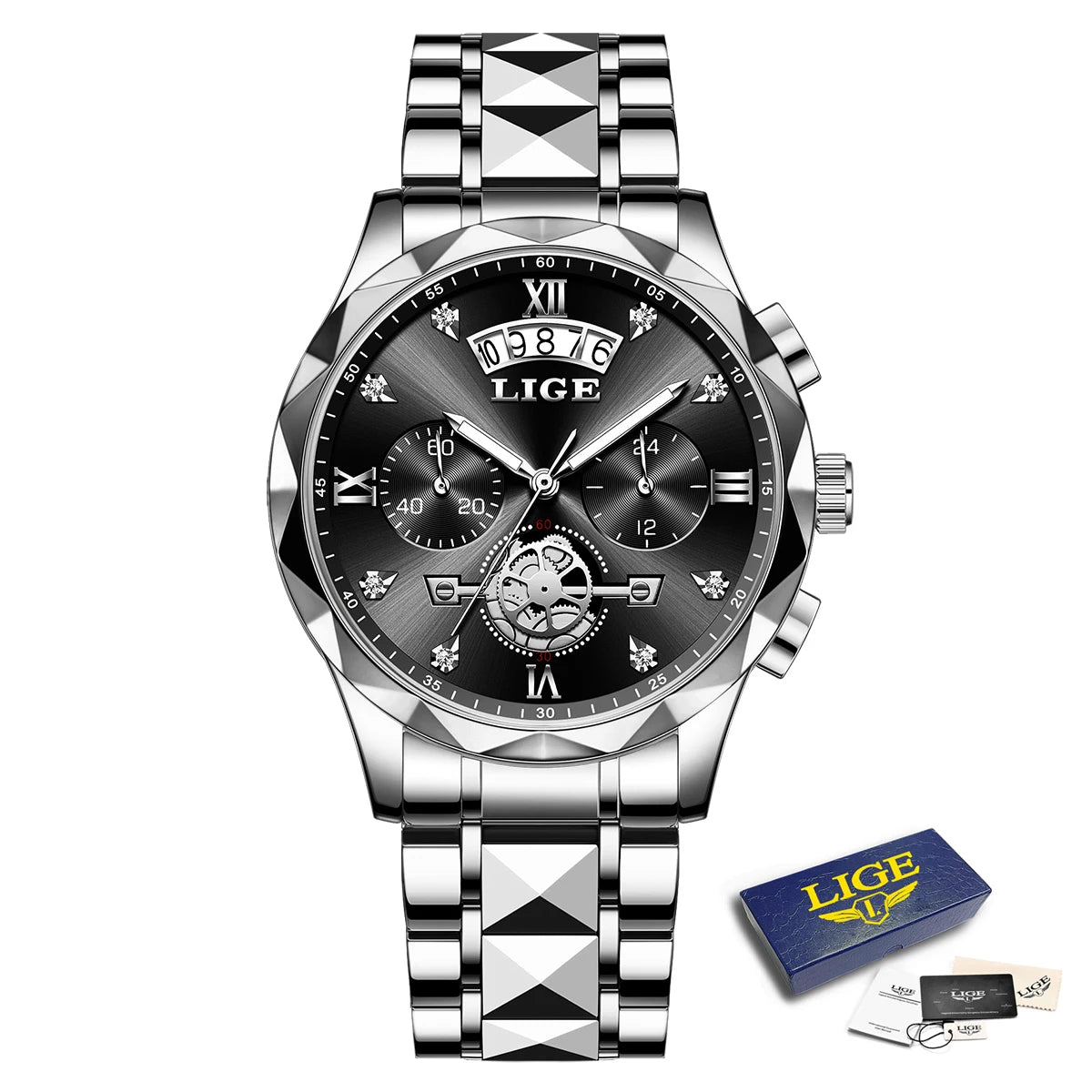 LIGE 2024 Fashion Mens Watch Luxury Business Waterproof Sports Quartz Wristwatches Luminous Date Casual Watches Men Reloj Hombre