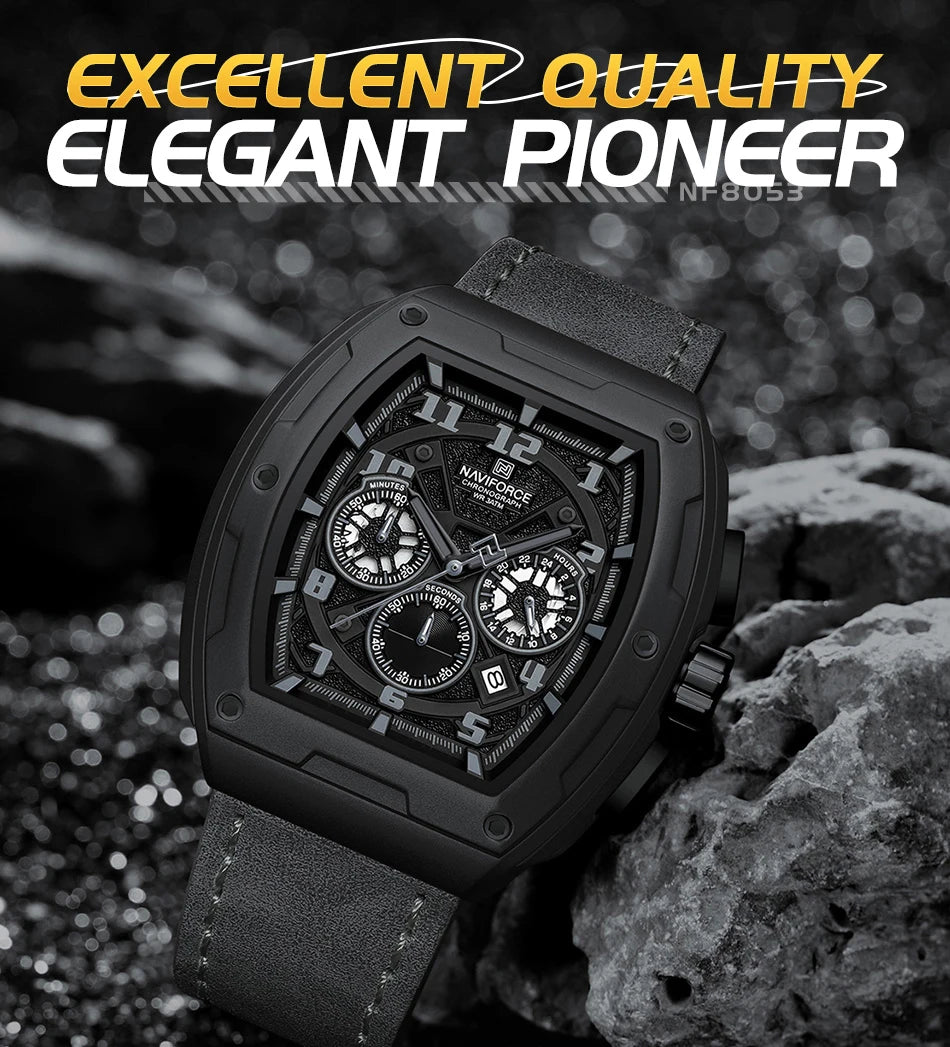 New NAVIFORCE Trend Brand Sport Quartz Chronograph Watches Men Fashion Water Resistant Casual Wristwatch Clock Relogio Masculino