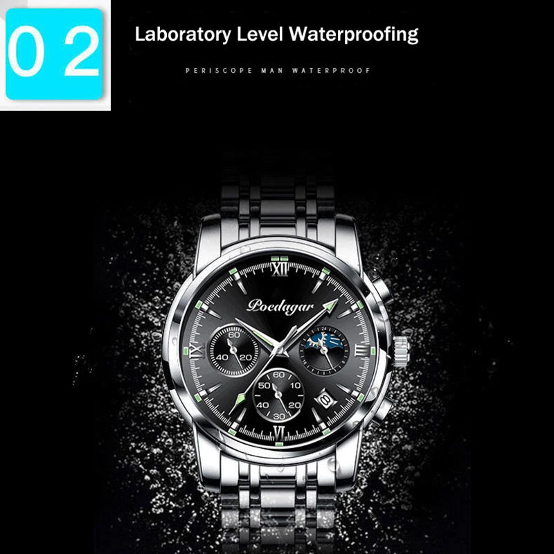 Quartz Men's Watch Fashionable Luxury Night Glow Calendar Pointer Multi functional Male Student Watch UTHAI H35