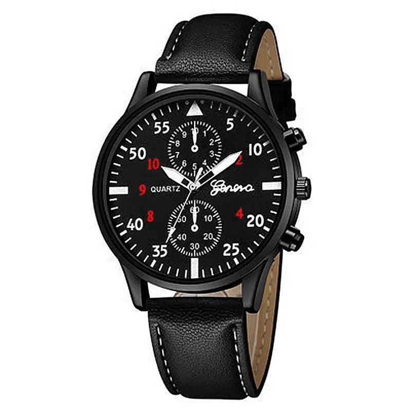 Fashionable casual men style and leisurely strap watch three eye six stitches leisure fashion activity watch, quartz watch