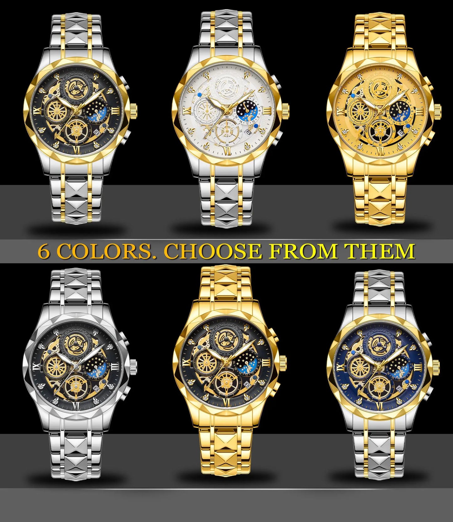 PENGAGAR Men Watch Fashion Quartz Watch Mens Top Brand Luxury All Steel Business Waterproof Sport Watch Relogio Masculino+BOX