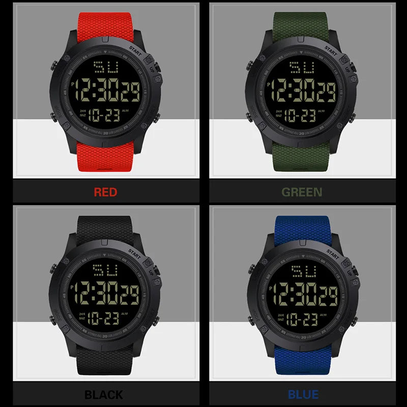 YIKAZE Men's Digital Watches Waterproof Outdoor Men Sports Watch Fitness Electronic Watch Military Sports Clock Kids Gifts