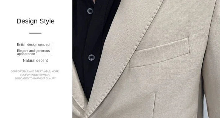 Full Suit for Men Trends Costumes Blazer High Quality 2024 2 Piece Outfit Set Man Slim Fit Elegant Ceremony Pants Gentleman