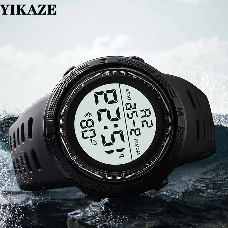 Men's Watch Sports Digital Watches for Man Big Dial Luminous Waterproof Alarm Clock Multifunction Military Electronic Wristwatch