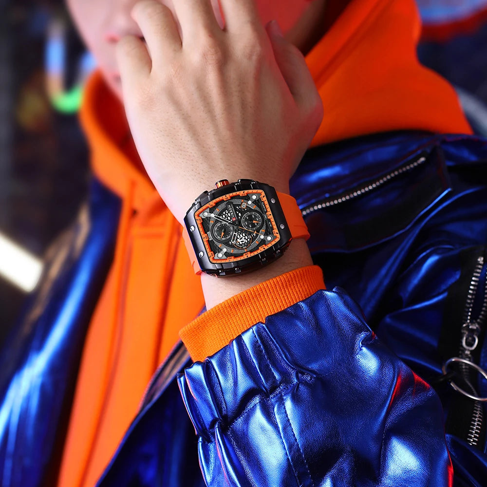 Curren 8442 Men Watch Date Business Stainless Steel Quartz Casual Luxury Fashion 6-Hand Relogio Masculino