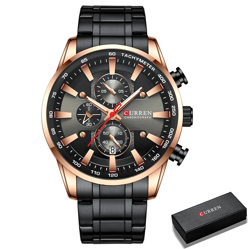 New Watches for Men Top Luxury Brand CURREN Quartz Men’s Watch Sport Waterproof Wrist Watches Chronograph Date Relogio Masculino