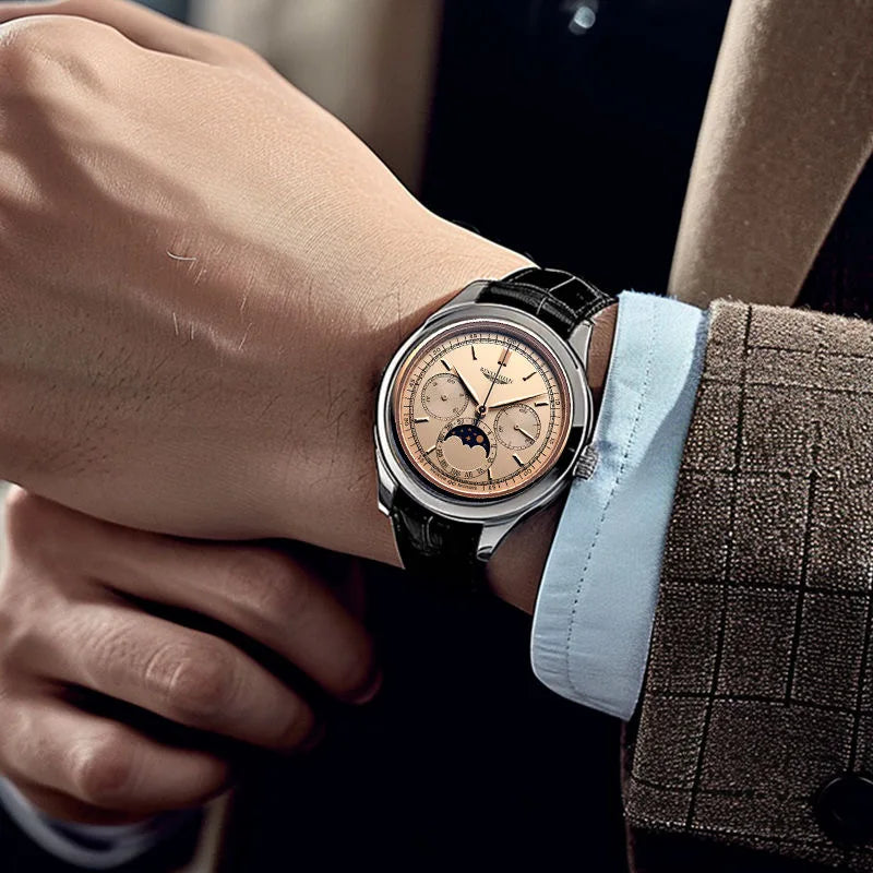 New Swiss watch handsome men's quartz watch classic high-end simple automatic men's waterproof men's watch trend birthday gift