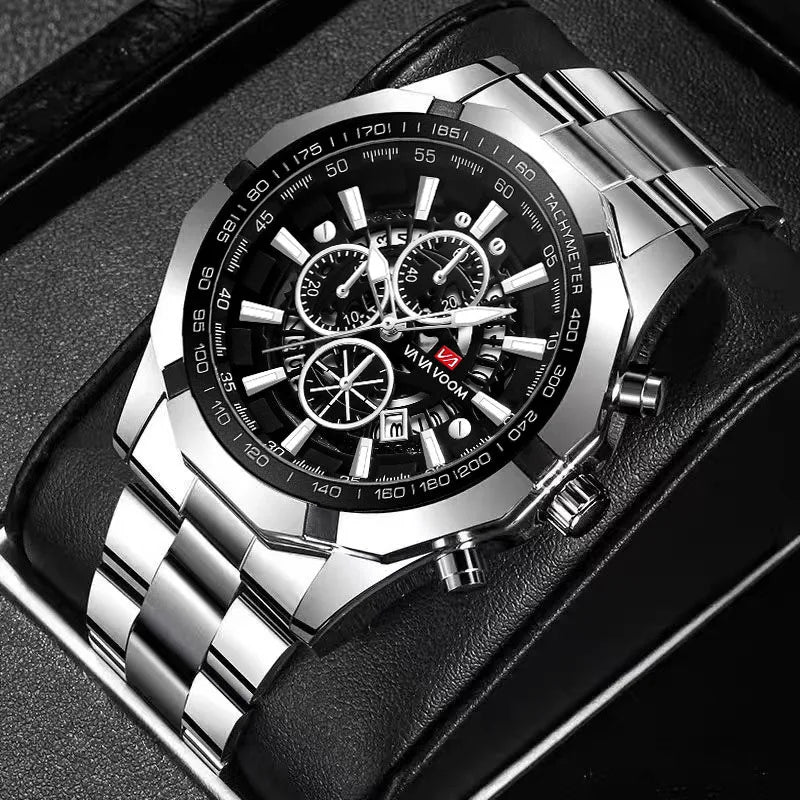 Luminous Military Watch For Men Sport Fashion Waterproof Stainless Steel Quartz Wristwatches Luxury Brand Date Mens Watches 2023