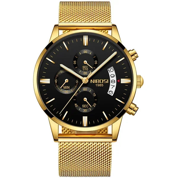 NIBOSI Mens Watches Luxury Top Brand Relogio Masculino Famous Men's Fashion Casual Dress Watch Military Quartz Wristwatches Saat