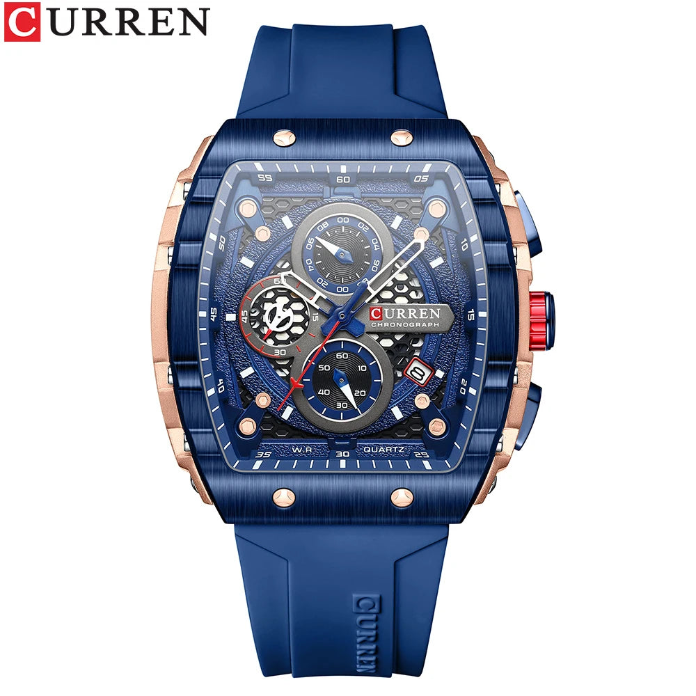 Curren 8442 Men Watch Date Business Stainless Steel Quartz Casual Luxury Fashion 6-Hand Relogio Masculino