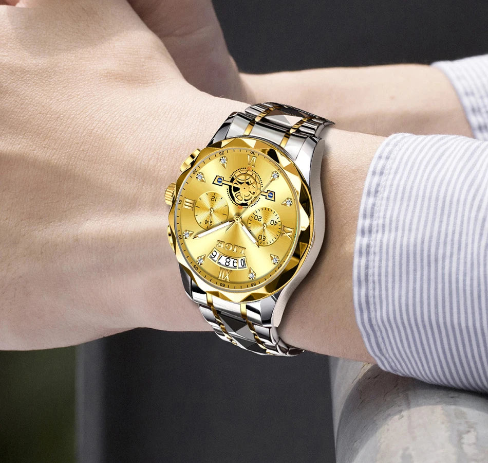 LIGE 2024 Fashion Mens Watch Luxury Business Waterproof Sports Quartz Wristwatches Luminous Date Casual Watches Men Reloj Hombre