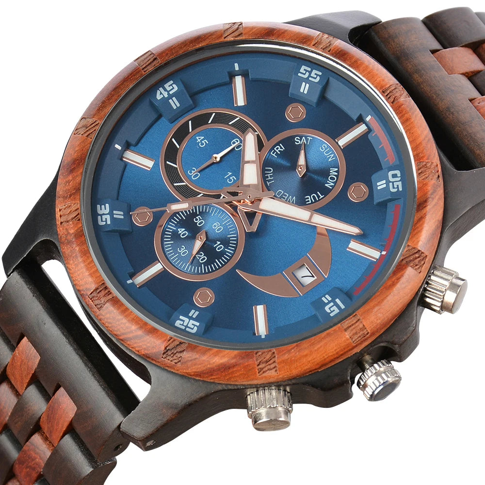 Wooden Watches for Men Fashion Anniversary Wedding Day Gift For Husband Personalized Engraved Custom Wood Watch Dropshipping
