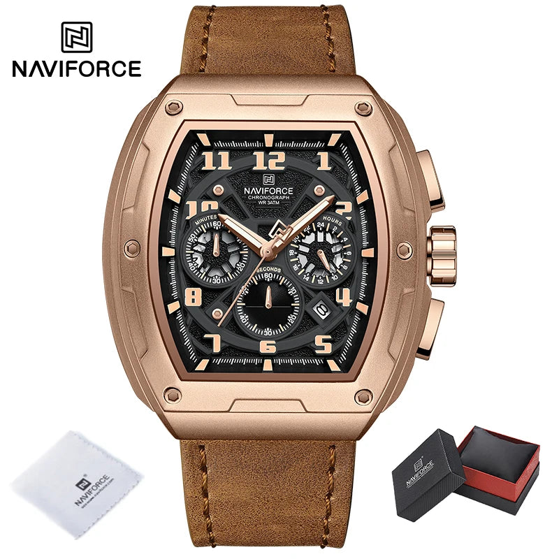 New NAVIFORCE Trend Brand Sport Quartz Chronograph Watches Men Fashion Water Resistant Casual Wristwatch Clock Relogio Masculino