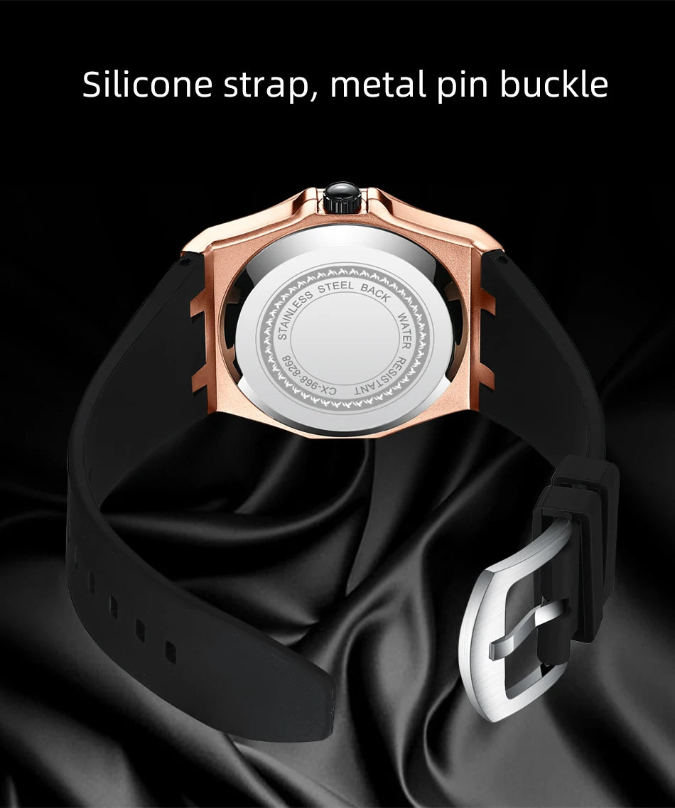 CHENXI Mens Luxury Casual Watch Top Brand Fashion Dial Stainless Steel Calendar Luminous Waterproof Men Watch Male Clock