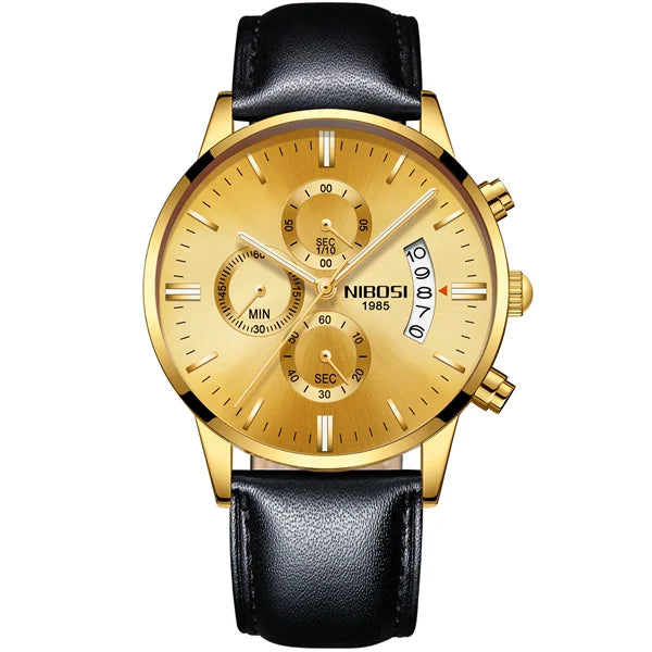 NIBOSI Mens Watches Luxury Top Brand Relogio Masculino Famous Men's Fashion Casual Dress Watch Military Quartz Wristwatches Saat