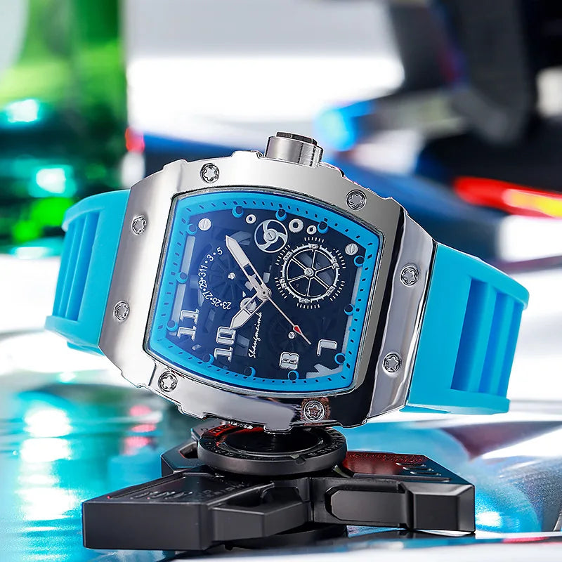 2024 New Fashion Men Luxury Watches For Mens Big Silicone Jelly Casual Quartz Watch For Gift Relogio Masculino Male Wristwatches