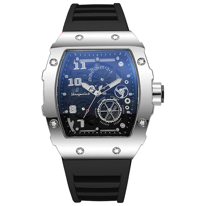 2024 New Fashion Men Luxury Watches For Mens Big Silicone Jelly Casual Quartz Watch For Gift Relogio Masculino Male Wristwatches