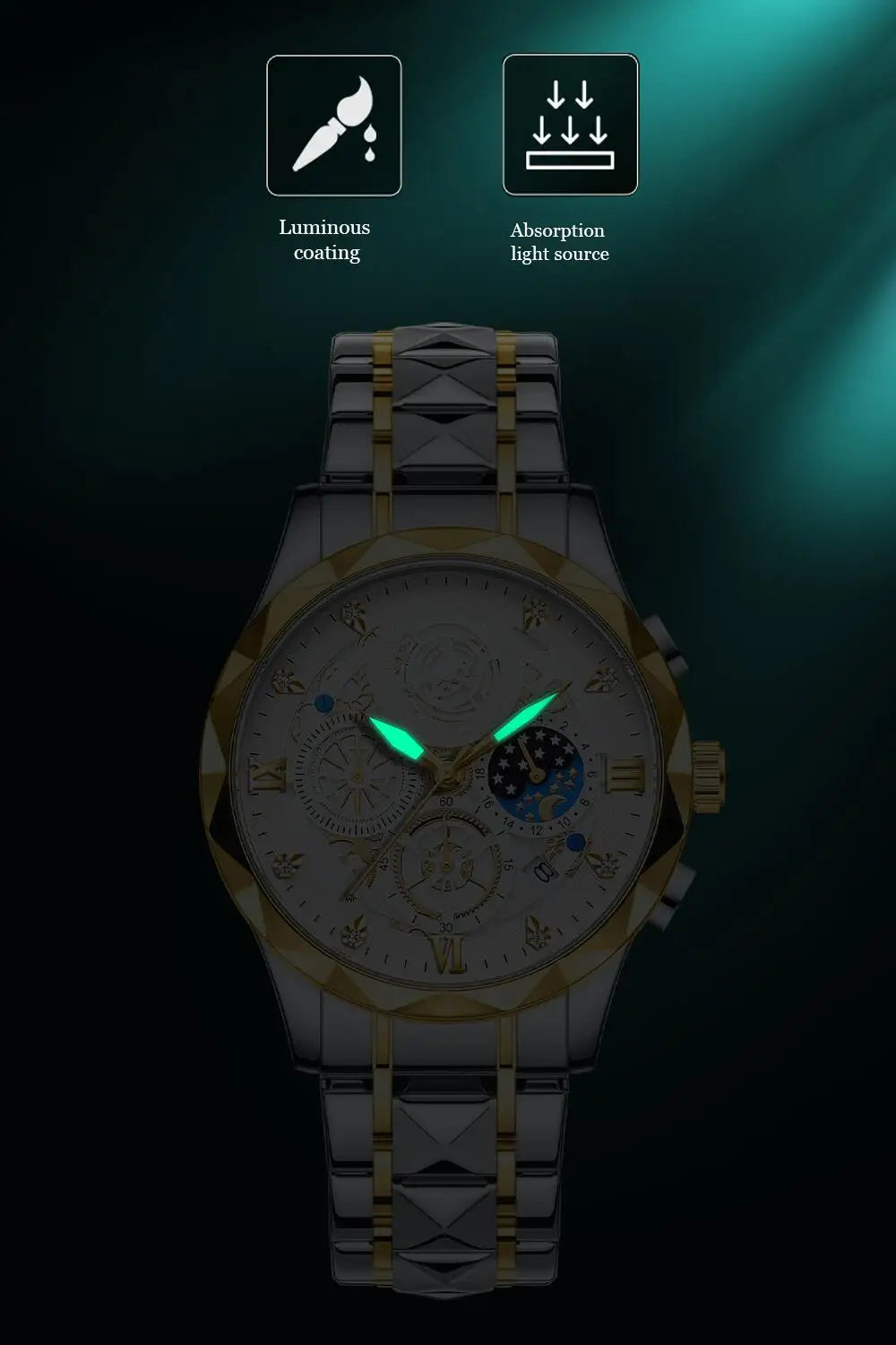 PENGAGAR Men Watch Fashion Quartz Watch Mens Top Brand Luxury All Steel Business Waterproof Sport Watch Relogio Masculino+BOX