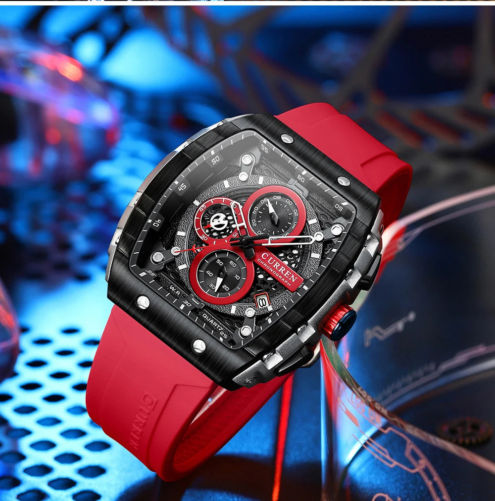 Curren 8442 Men Watch Date Business Stainless Steel Quartz Casual Luxury Fashion 6-Hand Relogio Masculino