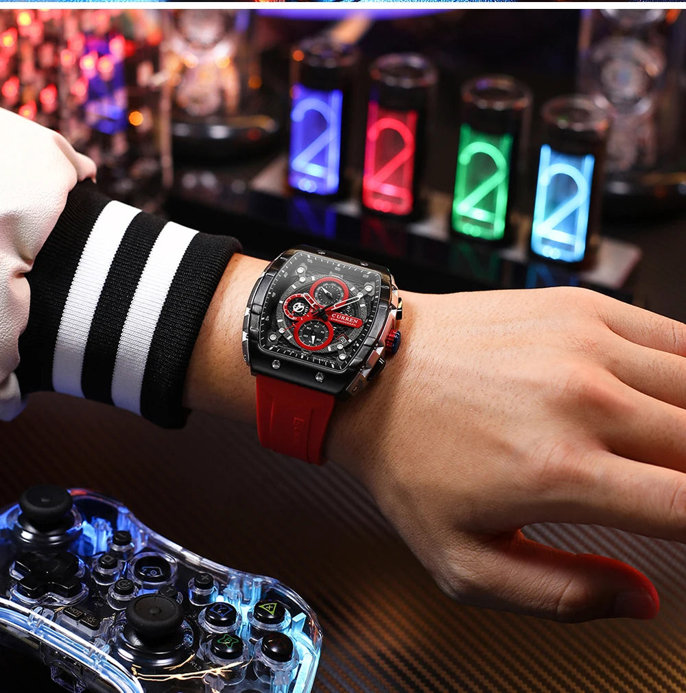 Curren 8442 Men Watch Date Business Stainless Steel Quartz Casual Luxury Fashion 6-Hand Relogio Masculino