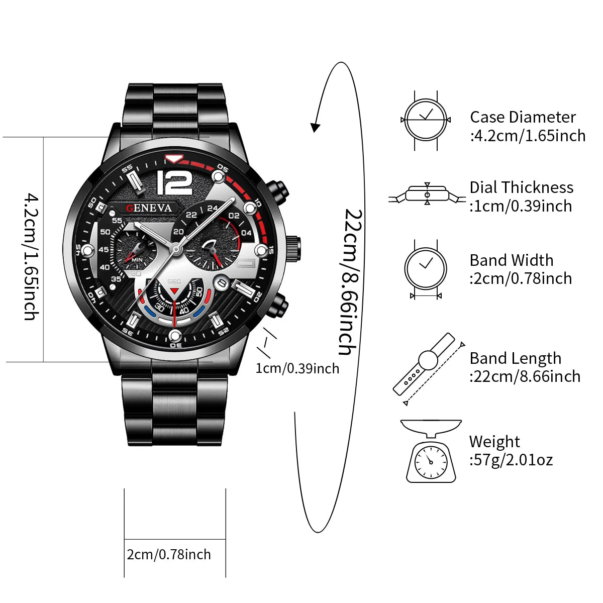 3PCS Men Business Watches Fashion Steel Band Male's Analog Quartz Watch Set Relogio Masculino Reloj Hombre(Without Box)