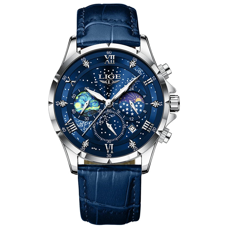 LIGE New Mens Watch Luxury 30M Waterproof Luminous Men Quartz Wristwatches Sport Military Chronograph Man Watch Montres Hommes