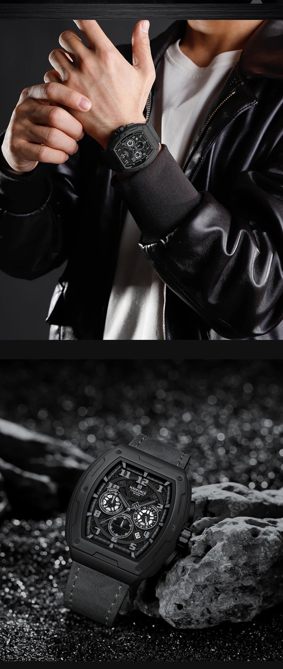 New NAVIFORCE Trend Brand Sport Quartz Chronograph Watches Men Fashion Water Resistant Casual Wristwatch Clock Relogio Masculino