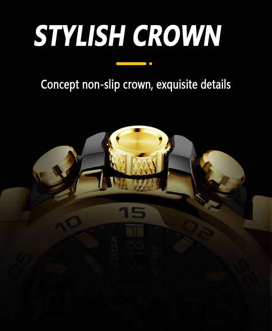 LIGE Luxury Mens Watch Fashion Man Quartz Wristwatch LED Display Luminous Waterproof Watches For Men Calendar Sport Male Clock