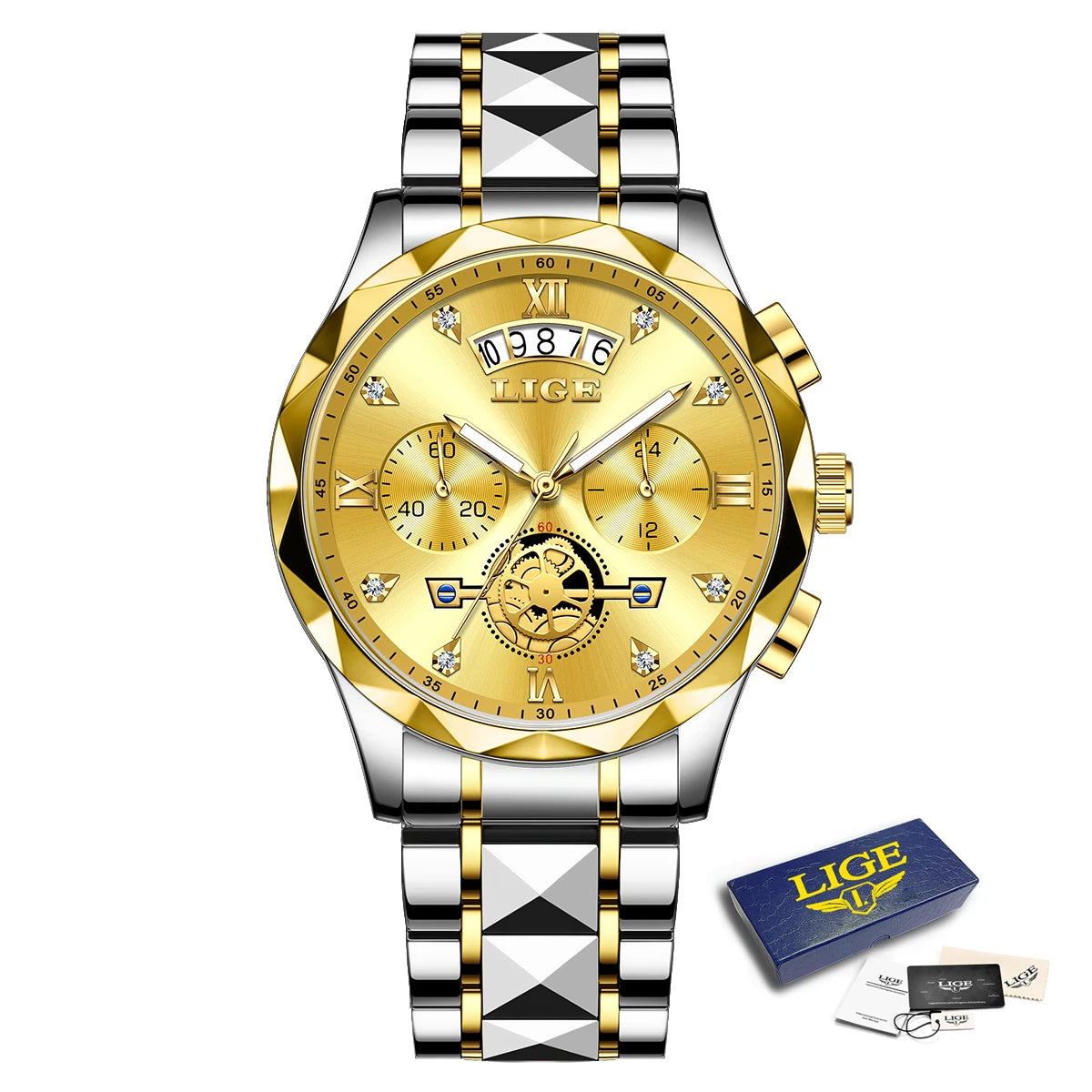 LIGE 2024 Fashion Mens Watch Luxury Business Waterproof Sports Quartz Wristwatches Luminous Date Casual Watches Men Reloj Hombre