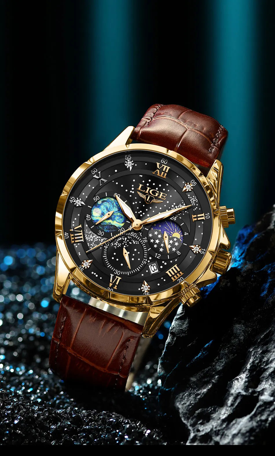 LIGE New Mens Watch Luxury 30M Waterproof Luminous Men Quartz Wristwatches Sport Military Chronograph Man Watch Montres Hommes