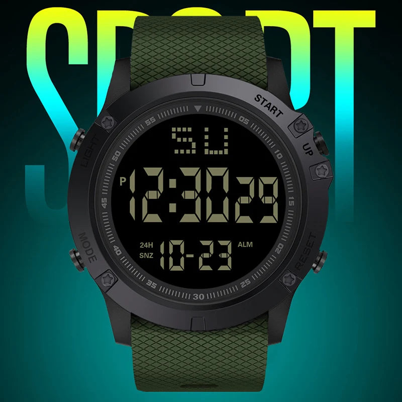 YIKAZE Men's Digital Watches Waterproof Outdoor Men Sports Watch Fitness Electronic Watch Military Sports Clock Kids Gifts
