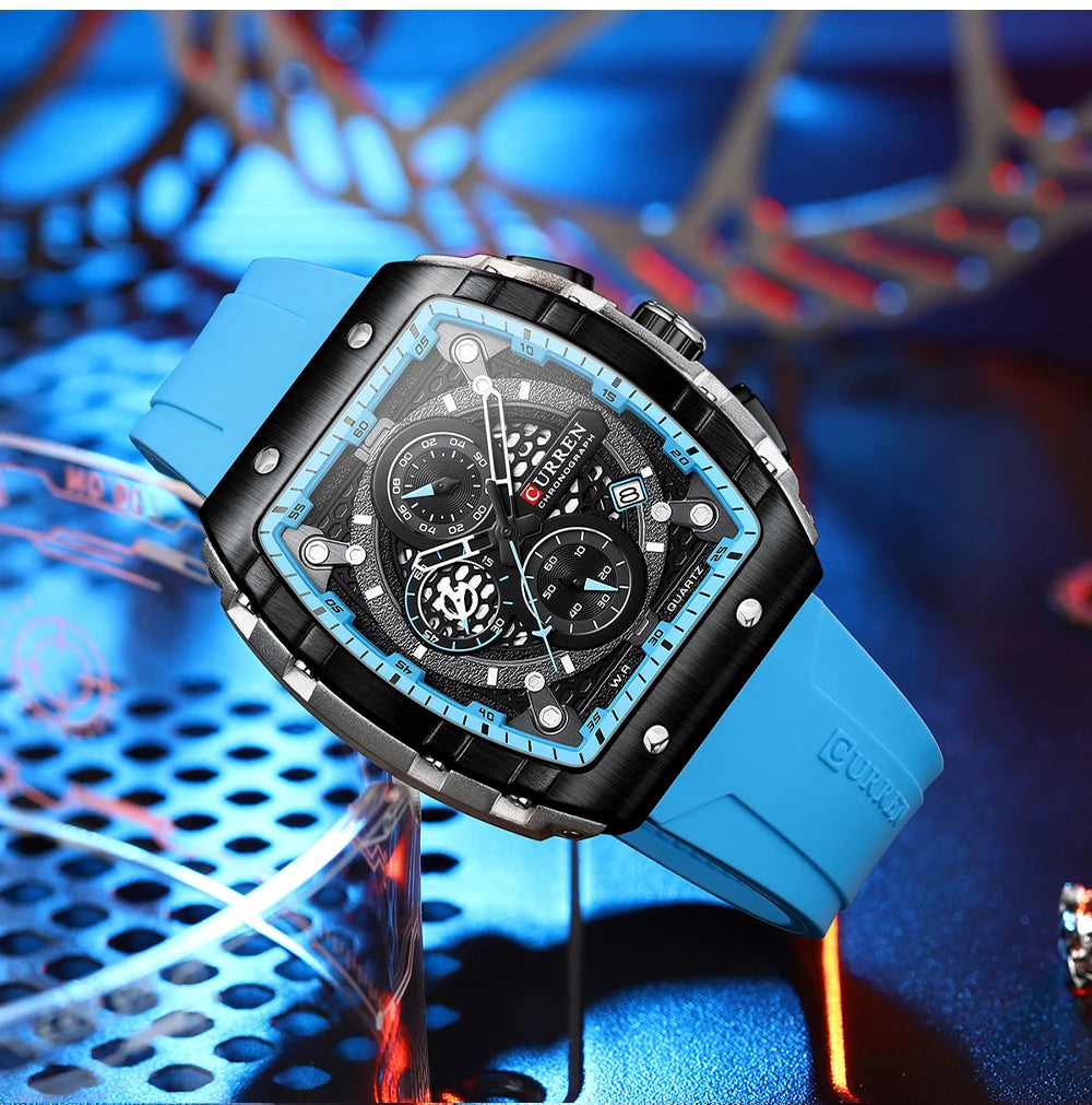 Curren 8442 Men Watch Date Business Stainless Steel Quartz Casual Luxury Fashion 6-Hand Relogio Masculino