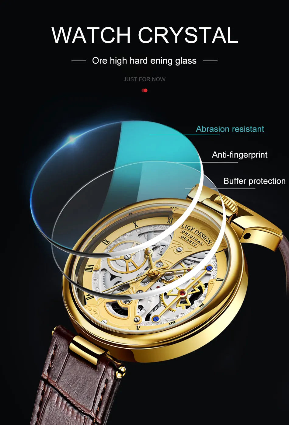 2023 LIGE Men Watches Top Brand Luxury Brown Leather Chronograph Sport Watch For Men Fashion Date Waterproof Clock Reloj Hombre