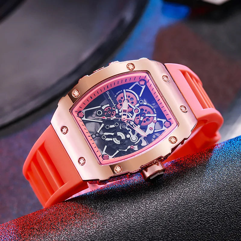 2024 New Fashion Men Luxury Watches For Mens Big Silicone Jelly Casual Quartz Watch For Gift Relogio Masculino Male Wristwatches