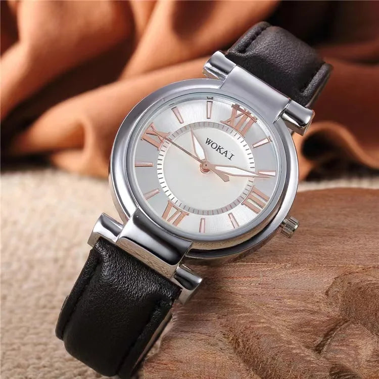 WOKAI Fashion Business Multi-functional steel band Quartz Men's luxury Tungsten steel Watch Boys Girls Student Retro clock