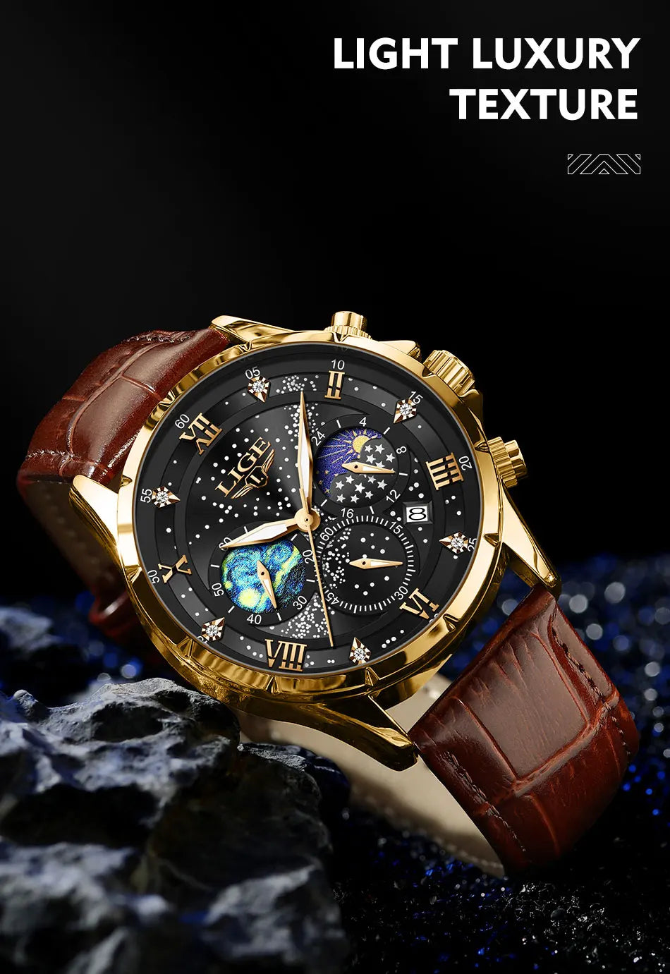 LIGE New Mens Watch Luxury 30M Waterproof Luminous Men Quartz Wristwatches Sport Military Chronograph Man Watch Montres Hommes