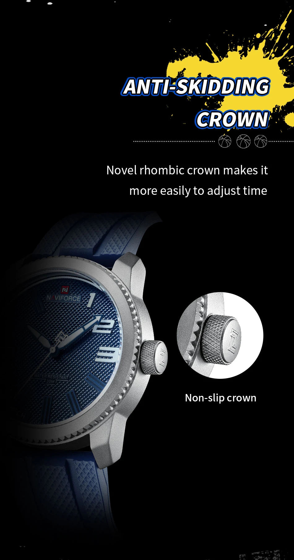 NAVIFORCE Top Brand Watch Men Fashion Casual Waterproof Simple Style Quartz Wristwatch Military Male TPU Strap Clock