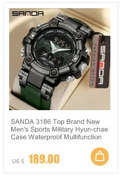 SANDA 3133 2022 G Style New Men's Watches 50M Waterproof Shock Sports Military Quartz Watch For Male Digital Wristwatch Clock