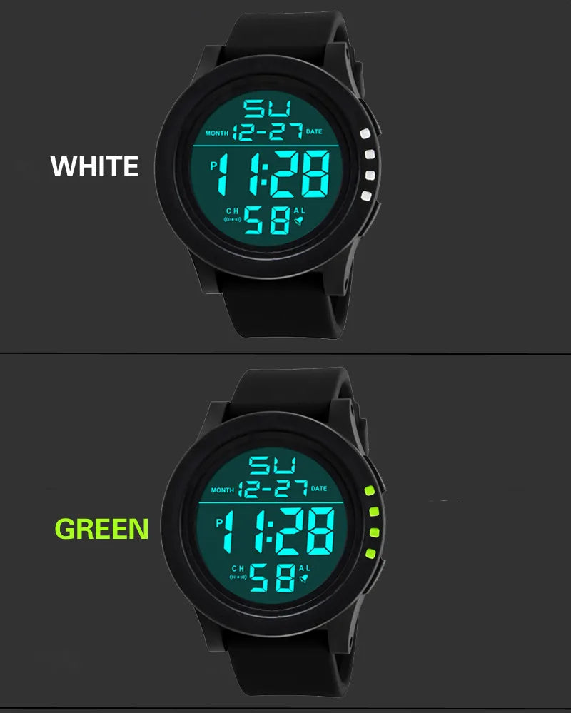 YIKAZE Men's Digital Watches Waterproof Outdoor Men Sports Watch Fitness Electronic Watch Military Sports Clock Kids Gifts