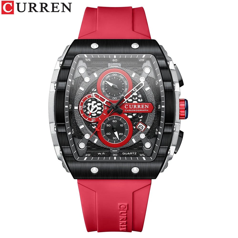 Curren 8442 Men Watch Date Business Stainless Steel Quartz Casual Luxury Fashion 6-Hand Relogio Masculino