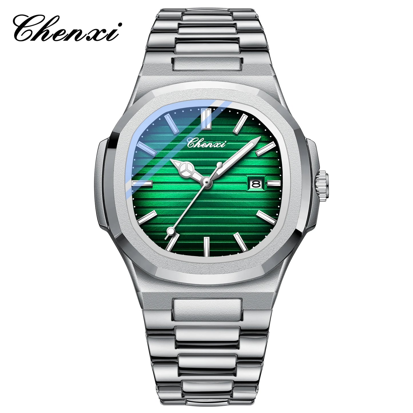 CHENXI 8222 Luxury Stainless Steel Wristwatch Quartz Waterproof Luminous Men Watches Reloj Hombre часы мужские наручные