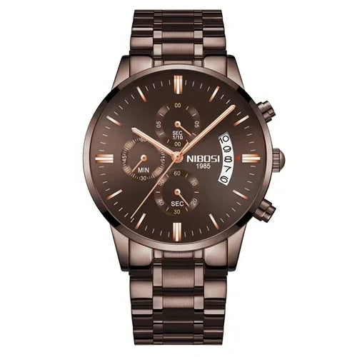NIBOSI Mens Watches Luxury Top Brand Relogio Masculino Famous Men's Fashion Casual Dress Watch Military Quartz Wristwatches Saat